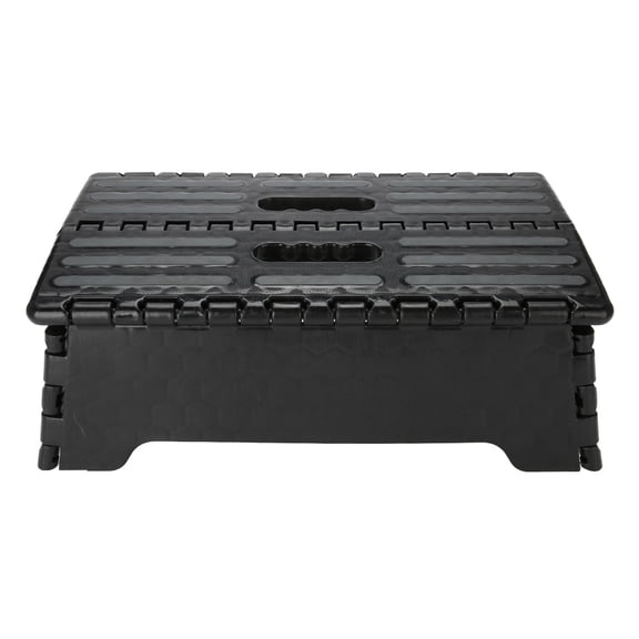 OTVIAP Portable Folding Step Stool Black Step Ladder for Elderly Pregnant Bathroom Travel Use, Black Step Stool, Folding Step Stool