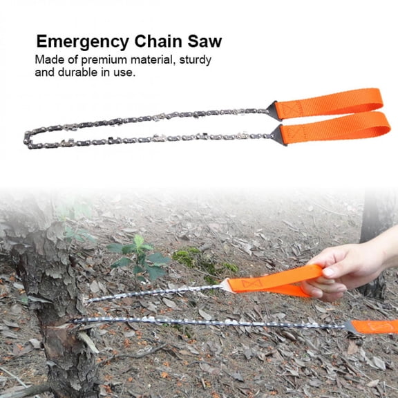 FAGINEY Portable Handheld Survival Chain Saw Emergency Chainsaw with Bag Camping Hiking Tool, Survival Chainsaw, Camping Chain Saw