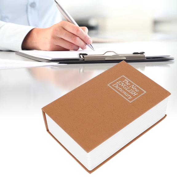 OTVIAP Saving Box,Money Box,Book Safe Storage Box Dictionary Money Coines Box with Security Combination Lock for Home Use