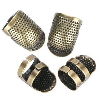 Walbest 1 Piece Sewing Thimble, Metal Copper Sewing Thimble Finger  Protector Adjustable Finger Shield Ring Fingertip Thimble Sewing Quilting  Craft