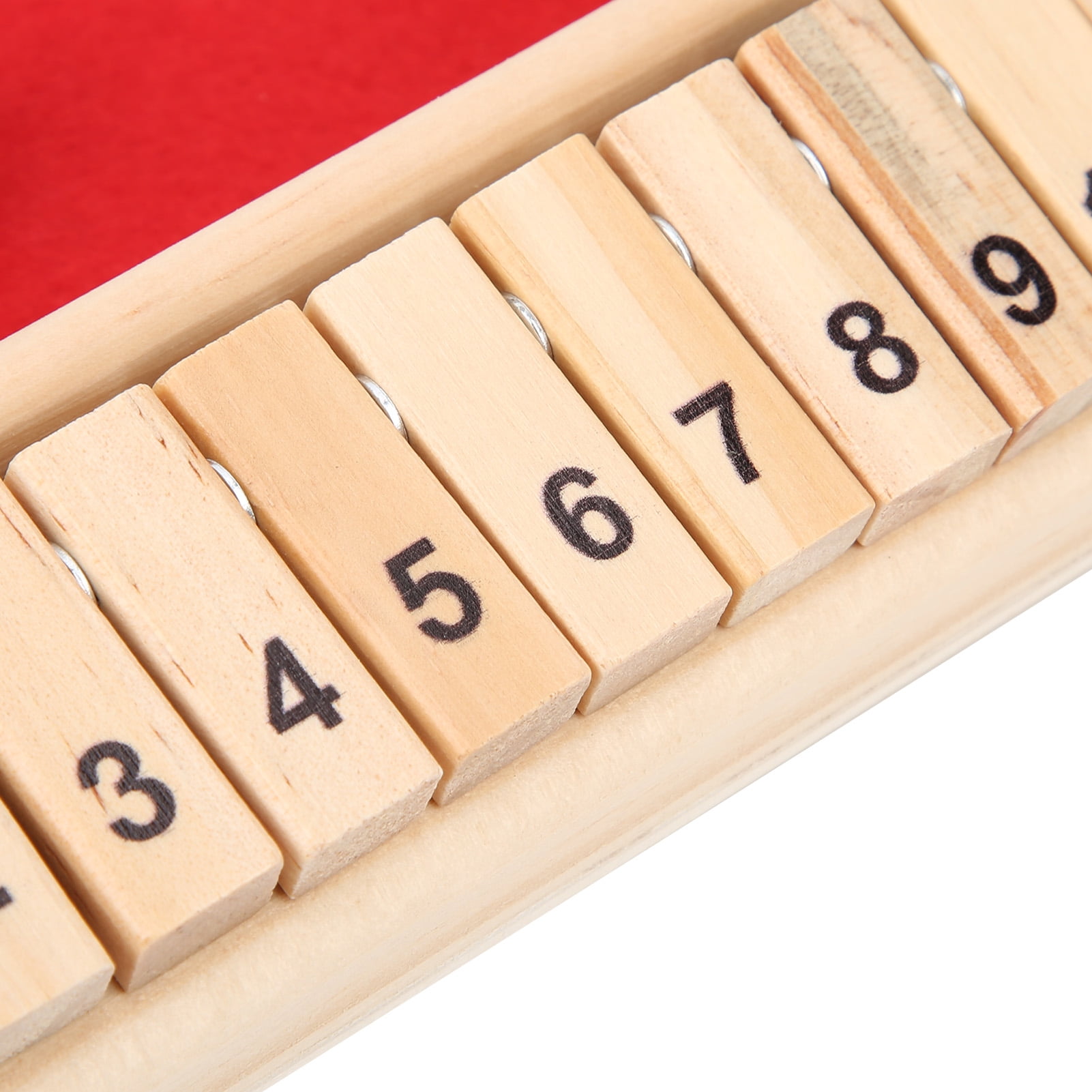 OTVIAP Shut The Box Game,Wooden Shut The Box Game 4 Sided 10 Numbers