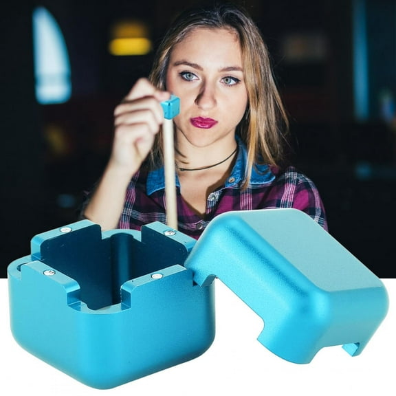 OTVIAP Snooker Chalk Holder,Tip Chalk Holder,Aluminum Portable Mini Tip Chalk Holder Billiard Pool Chalks Carrier Case