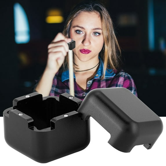 OTVIAP Snooker Chalk Holder,Tip Chalk Holder,Aluminum Portable Mini Tip Chalk Holder Billiard Pool Chalks Carrier Case