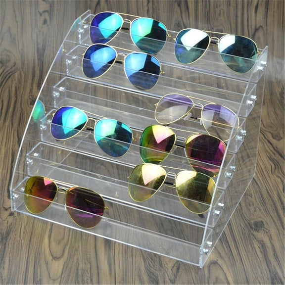 OTVIAP Sunglasses Acrylic Case, Sunglasses Storage Box,Acrylic Sunglasses Organizer Multilayer Display Case Tabletop Eyeglass Storage Box