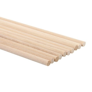 Wooden Dowel Rods Wood Sticks, 12x0.31 Round Wooden Dowels Rod for DIY,  Arts Decoration, Crafts Wand, 20pcs 