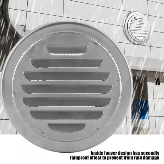 OTVIAP Ventilation Cover ,Air Vent,Stainless Steel Wall Air Vent Round Flat Grille Ducting Ventilation Cover Outlet Insect Mesh