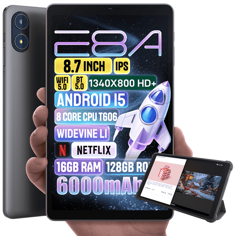 OTVOC E8A Android 15 Tablet 8.7 inch 4GB RAM 128GB ROM 1340X800