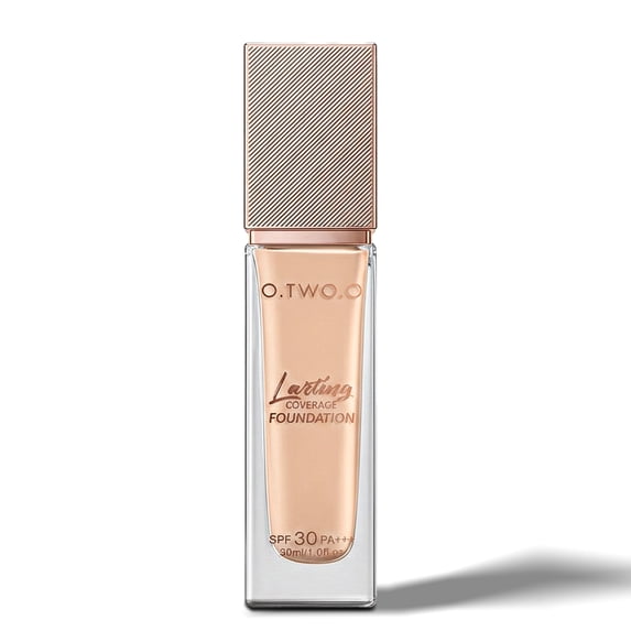 O.TWO.O Oil Control Liquid Foundation, Matte Finish, Liquid Makeup for Oily Skin, Vegan Formula, Beige Sand Shade