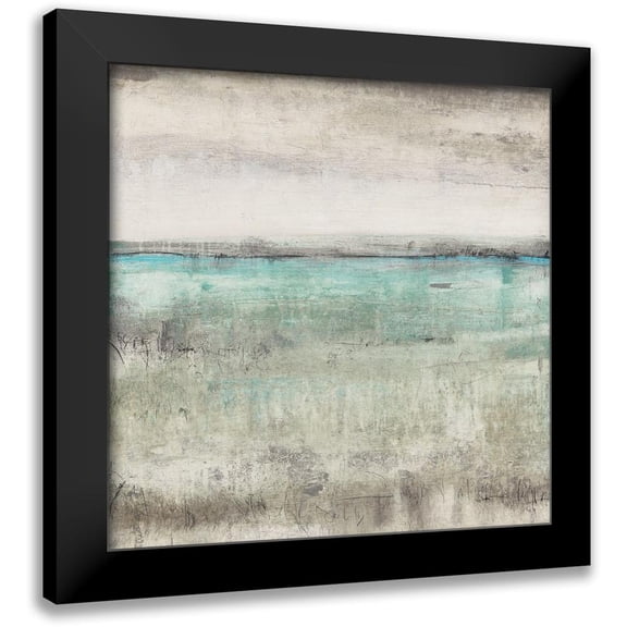 OToole, Tim 12x12 Black Modern Framed Museum Art Print Titled - Aqua Horizon II
