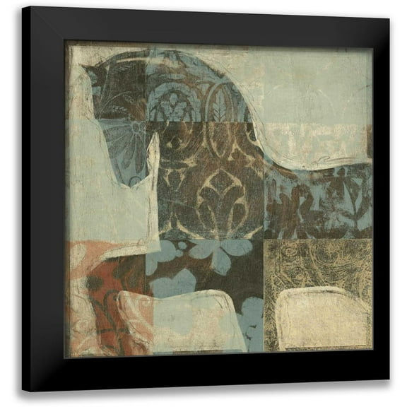 OToole, Tim 12x12 Black Modern Framed Museum Art Print Titled - Patterned Horse I