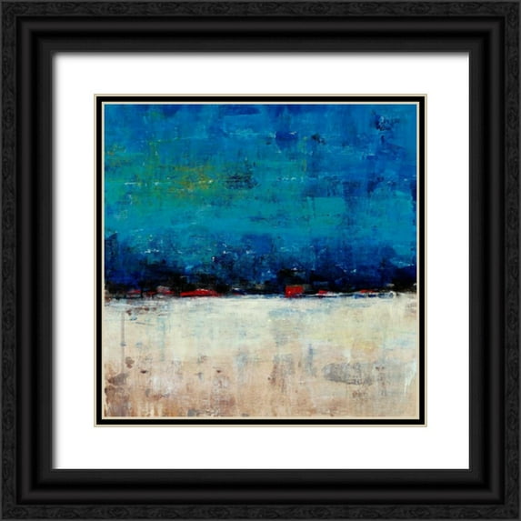 OToole, Tim 12x12 Black Ornate Wood Framed with Double Matting Museum Art Print Titled - A Touch of Red I