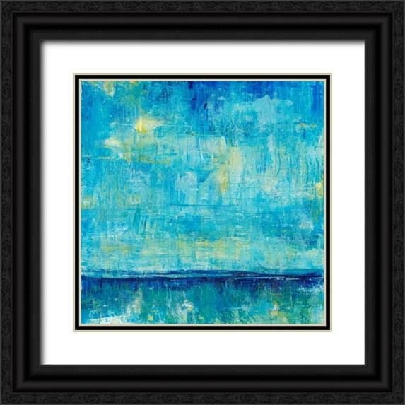 OToole, Tim 12x12 Black Ornate Wood Framed with Double Matting Museum Art Print Titled - Water Reflections IV