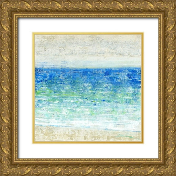 OToole, Tim 12x12 Gold Ornate Wood Framed with Double Matting Museum Art Print Titled - Ocean Impressions II