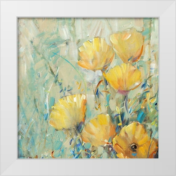 OToole, Tim 12x12 White Modern Wood Framed Museum Art Print Titled - Floral Expression II