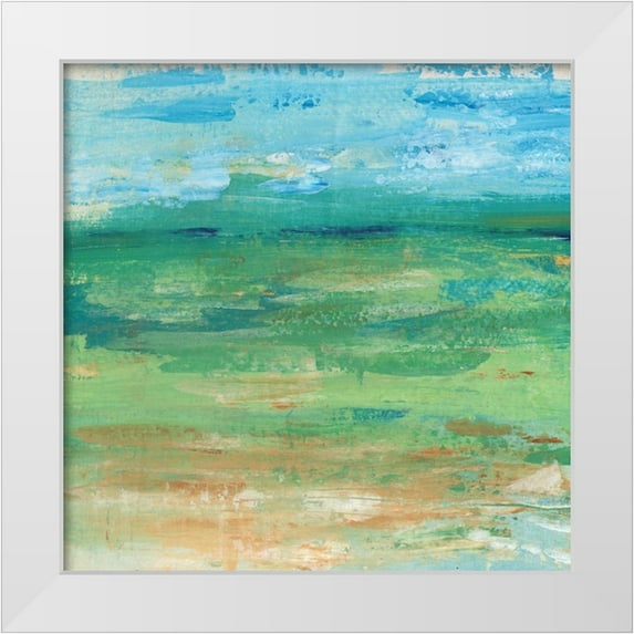 OToole, Tim 12x12 White Modern Wood Framed Museum Art Print Titled - Spring Green Pasture II