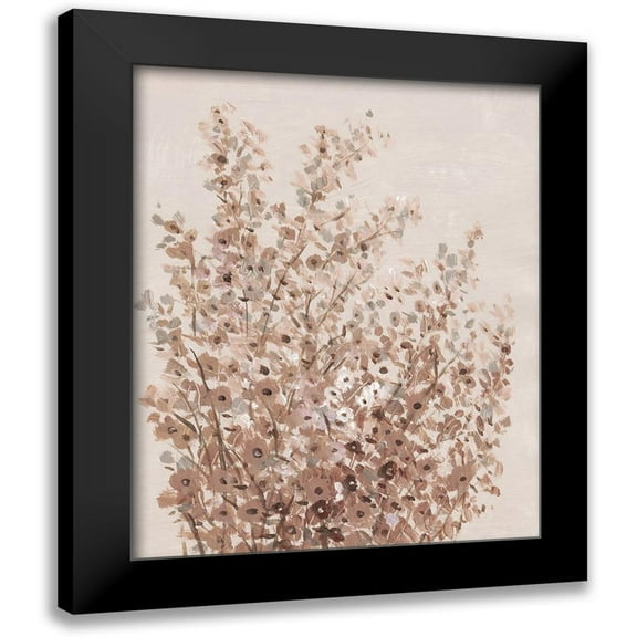 OToole, Tim 12x14 Black Modern Framed Museum Art Print Titled - Rustic Wildflowers I