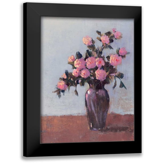 OToole, Tim 12x14 Black Modern Framed Museum Art Print Titled - Soft Lit Roses I