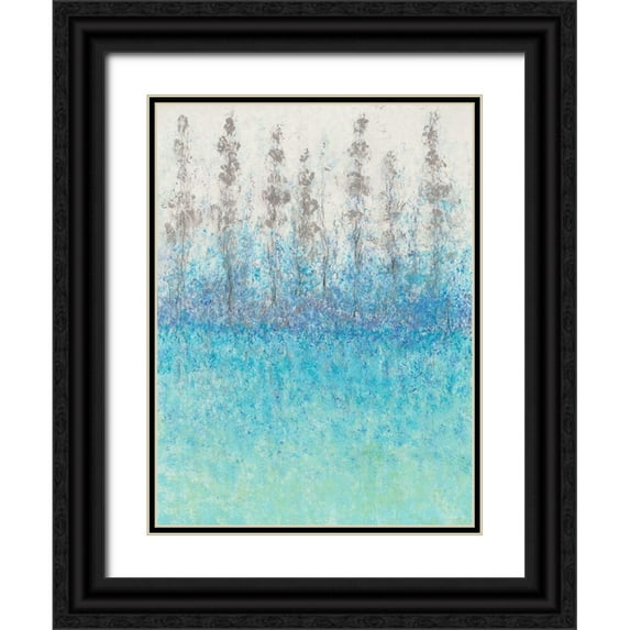 OToole, Tim 12x14 Black Ornate Wood Framed with Double Matting Museum Art Print Titled - Cypress Border II