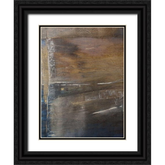 OToole, Tim 12x14 Black Ornate Wood Framed with Double Matting Museum Art Print Titled - Kinetic Stone II