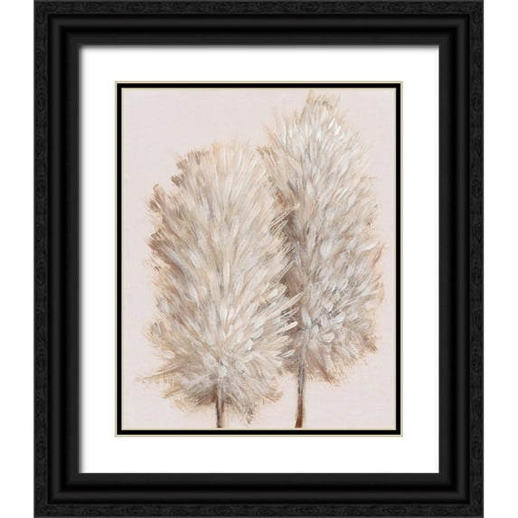 OToole, Tim 12x14 Black Ornate Wood Framed with Double Matting Museum Art Print Titled - Pampas Grass III