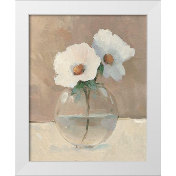 OToole, Tim 12x14 White Modern Wood Framed Museum Art Print Titled - Glass Globe Still Life II