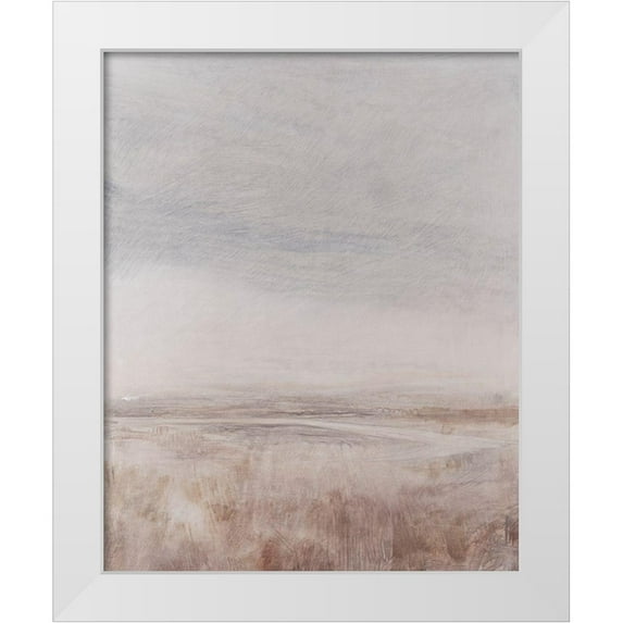 OToole, Tim 12x14 White Modern Wood Framed Museum Art Print Titled - Wispy Clouds II