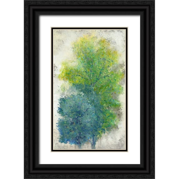OToole, Tim 12x18 Black Ornate Wood Framed with Double Matting Museum Art Print Titled - A Pair of Trees II