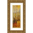 thumbnail image 1 of OToole, Tim 13x32 Gold Ornate Wood Framed with Double Matting Museum Art Print Titled - Vivid Birch Forest II, 1 of 4