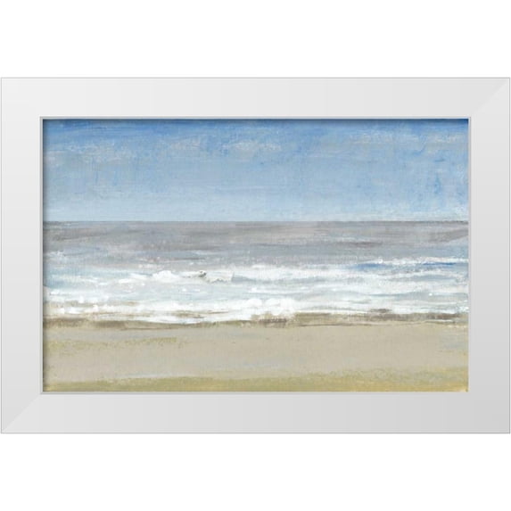 OToole, Tim 14x10 White Modern Wood Framed Museum Art Print Titled - Beach Walking Day I