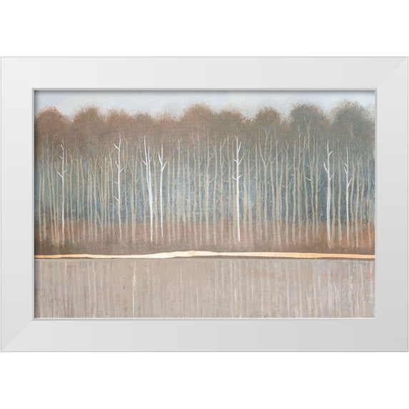 OToole, Tim 14x11 White Modern Wood Framed Museum Art Print Titled - Along the River Bank II