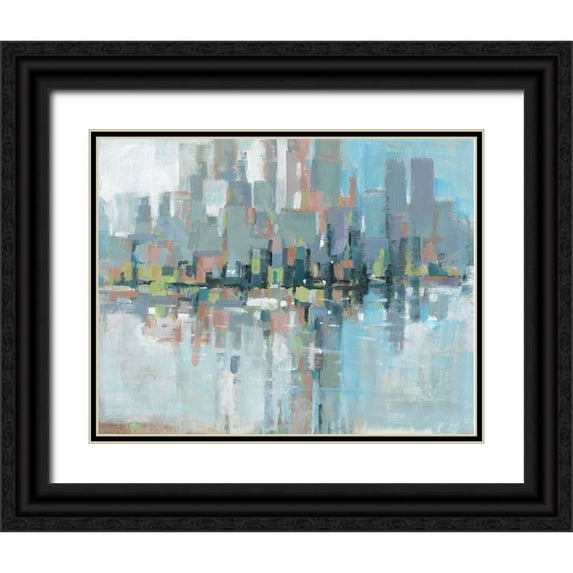 OToole, Tim 14x12 Black Ornate Wood Framed with Double Matting Museum Art Print Titled - Metro I