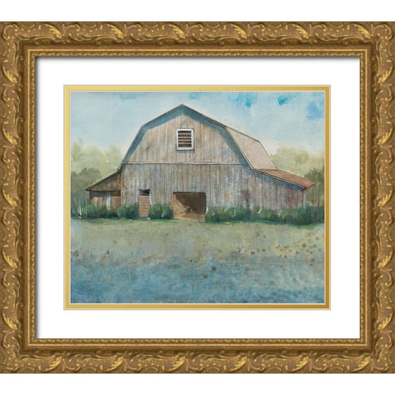 OToole, Tim 14x12 Gold Ornate Wood Framed with Double Matting Museum Art Print Titled - Country Life II