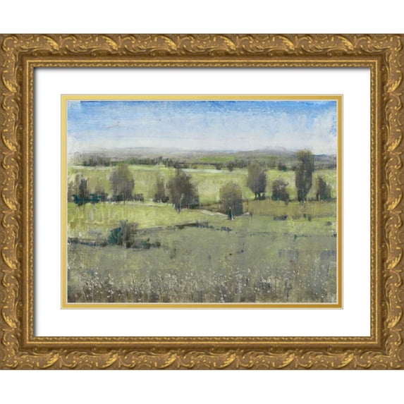 OToole, Tim 14x12 Gold Ornate Wood Framed with Double Matting Museum Art Print Titled - Morning Horizon I