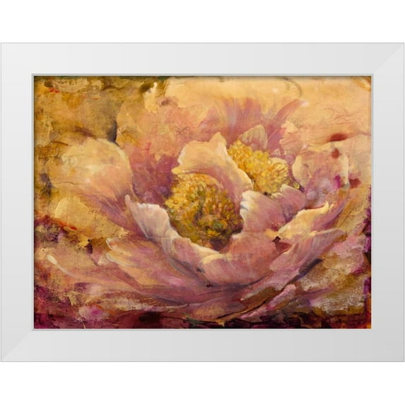 OToole, Tim 14x12 White Modern Wood Framed Museum Art Print Titled - Floral in Bloom I