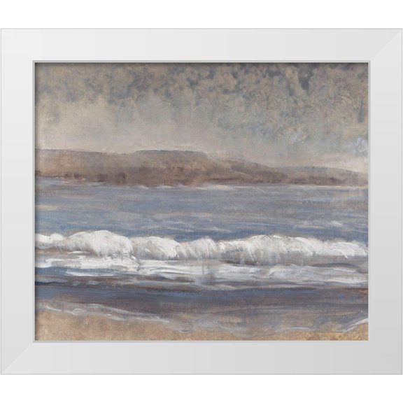 OToole, Tim 14x12 White Modern Wood Framed Museum Art Print Titled - Sandy Beach I