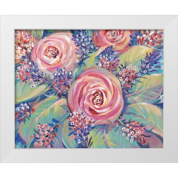 OToole, Tim 14x12 White Modern Wood Framed Museum Art Print Titled - Shades of Pink II