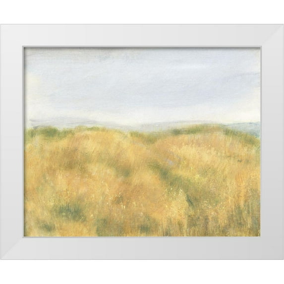 OToole, Tim 14x12 White Modern Wood Framed Museum Art Print Titled - Wheat Fields II