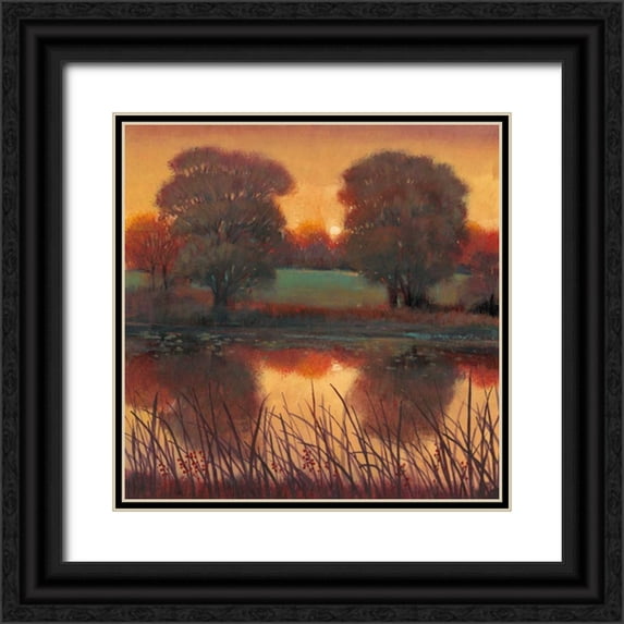 OToole, Tim 15x15 Black Ornate Wood Framed with Double Matting Museum Art Print Titled - Early Evening II
