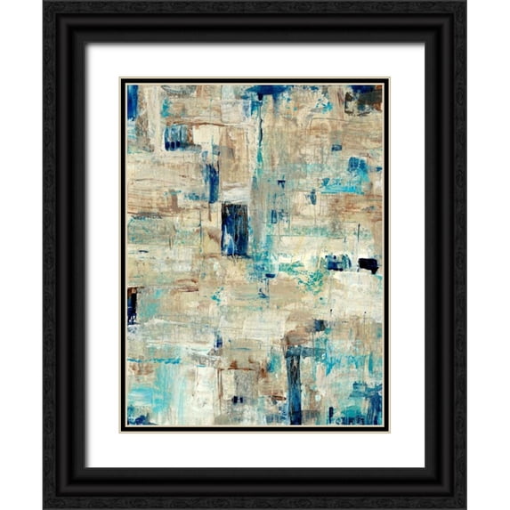OToole, Tim 15x18 Black Ornate Wood Framed with Double Matting Museum Art Print Titled - Aqua Separation II