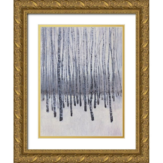 OToole, Tim 15x18 Gold Ornate Wood Framed with Double Matting Museum Art Print Titled - Bare Trees in Winter II