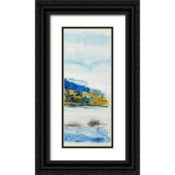 OToole, Tim 15x32 Black Ornate Wood Framed with Double Matting Museum Art Print Titled - Island Mist III