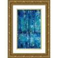thumbnail image 1 of OToole, Tim 16x24 Gold Ornate Wood Framed with Double Matting Museum Art Print Titled - Blue Reflection Triptych I, 1 of 4