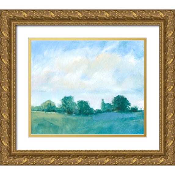 OToole, Tim 17x15 Gold Ornate Wood Framed with Double Matting Museum Art Print Titled - Summer Treeline II