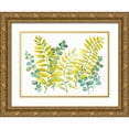 thumbnail image 1 of OToole, Tim 18x14 Gold Ornate Wood Framed with Double Matting Museum Art Print Titled - Mixed Greenery II, 1 of 4