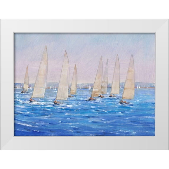 OToole, Tim 18x14 White Modern Wood Framed Museum Art Print Titled - Sailing Event II