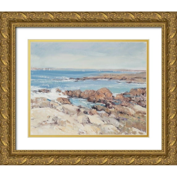OToole, Tim 18x15 Gold Ornate Wood Framed with Double Matting Museum Art Print Titled - Sound of the Sea I