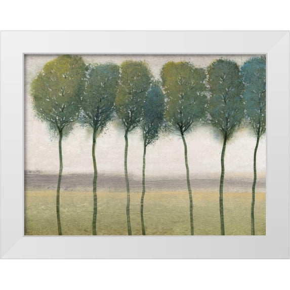 OToole, Tim 18x15 White Modern Wood Framed Museum Art Print Titled - Row of Trees I