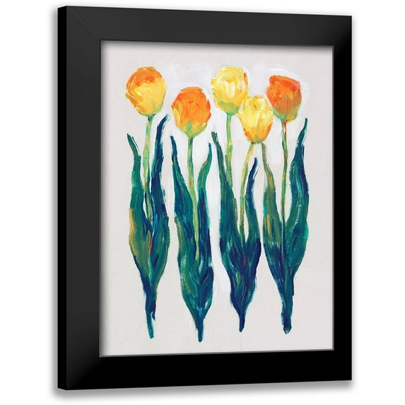 OToole, Tim 19x24 Black Modern Framed Museum Art Print Titled - Tulips in a Row I