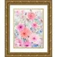 thumbnail image 1 of OToole, Tim 19x24 Gold Ornate Wood Framed with Double Matting Museum Art Print Titled - Bright Floral Design II, 1 of 4
