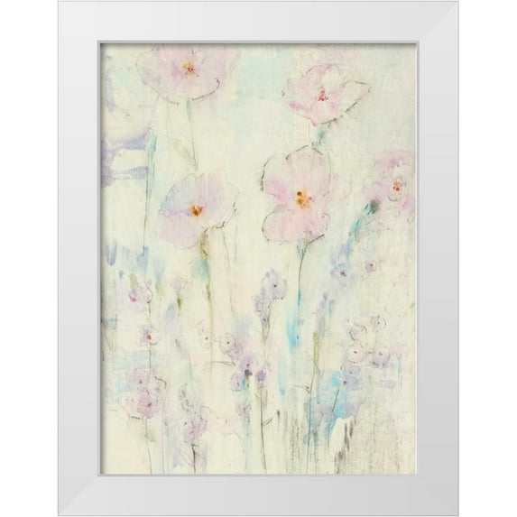 OToole, Tim 19x24 White Modern Wood Framed Museum Art Print Titled - Lilac Floral I